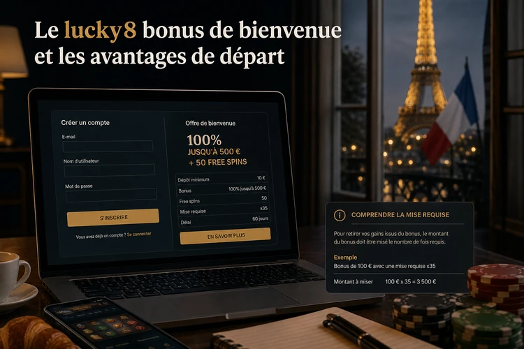Le lucky8 bonus de bienvenue et les avantages de départ