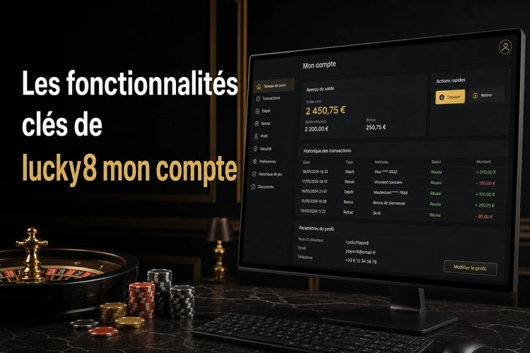 Les fonctionnalités clés de lucky8 mon compte